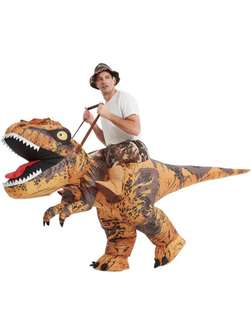 Inflatable T-Rex Dinosaur Costume for Adults - Lightweight, Flexible Halloween